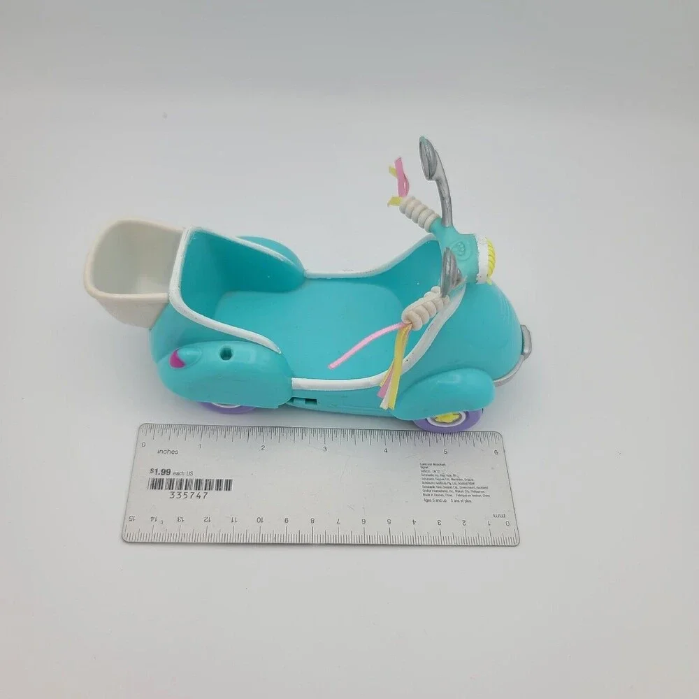 My Little Pony  Scooter Toy 7 Inch Blue Turquoise Ribbons 2004 Hasbro